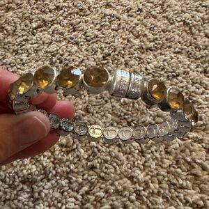 Plunder Bangle Bracelet Elegant Silver and Gold-Toned Bracelet